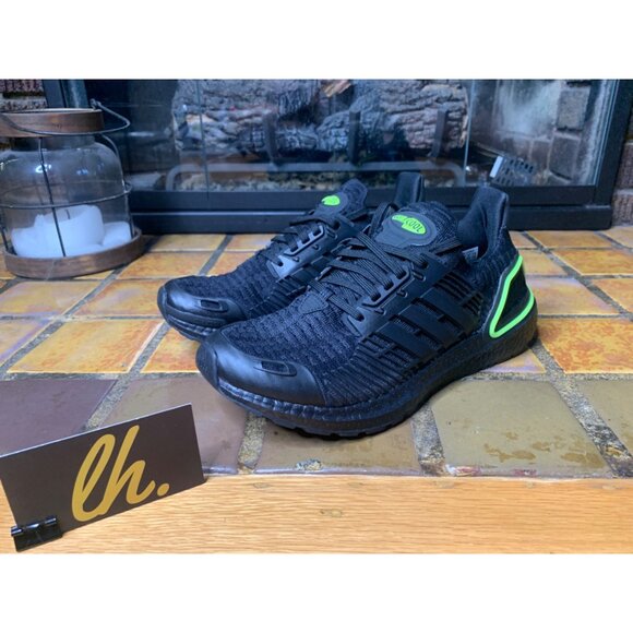 Mens 6.5 Adidas Ultraboost DNA CC 1 ClimaCool Black Volt Athletic Running Shoes - Picture 2 of 8